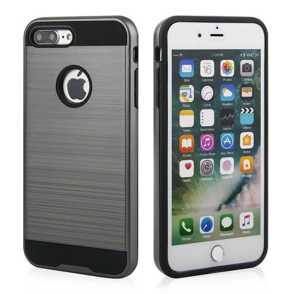 Back Case "Motomo" für iPhone 7/8 Plus grau